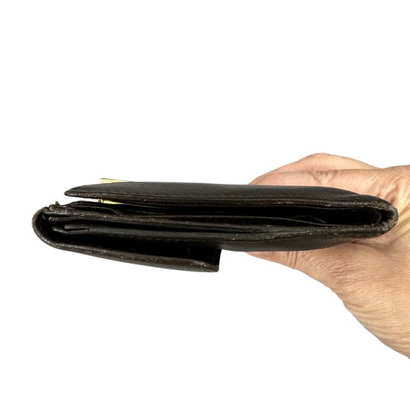 Gucci Leather Wallet Brown Snap Closure Bifold Coin Purse Vintage, flawed, used - Picture 7 of 16